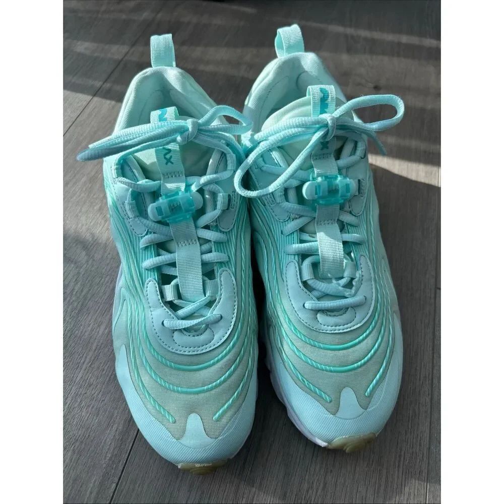 Nike Womens Air Max 270 React ENG CK2608-300 Blue Running Shoes Sneakers Sz 10
